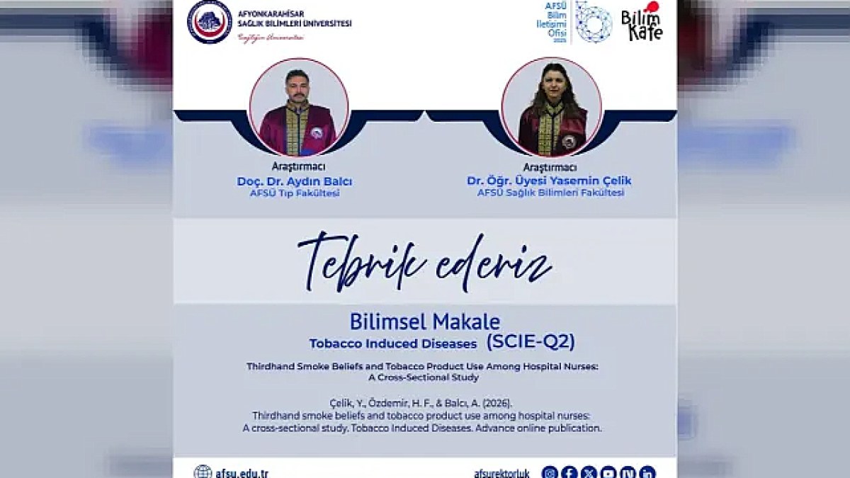 AFSÜ Akademisyenlerinden Bilim Dünyasında Büyük Başarı