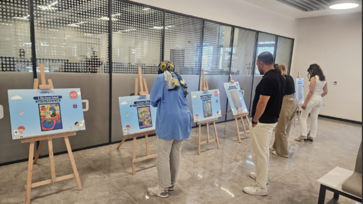 OEDAŞ çocukların enerji tasarrufu temalı eserlerini sergiliyor