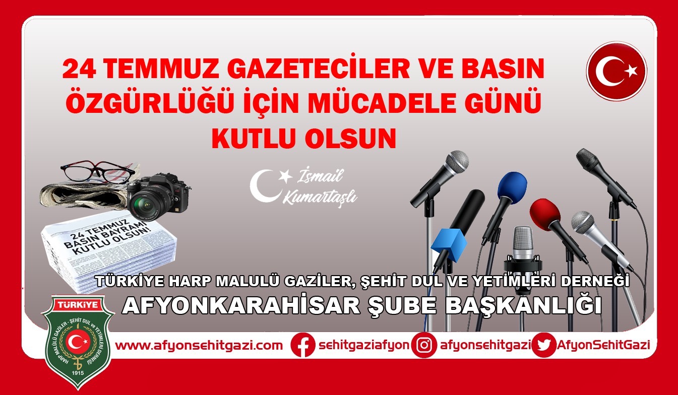 24 Temmuz Gazeteciler ve Basın Özgürlüğü için Mücadele Günü