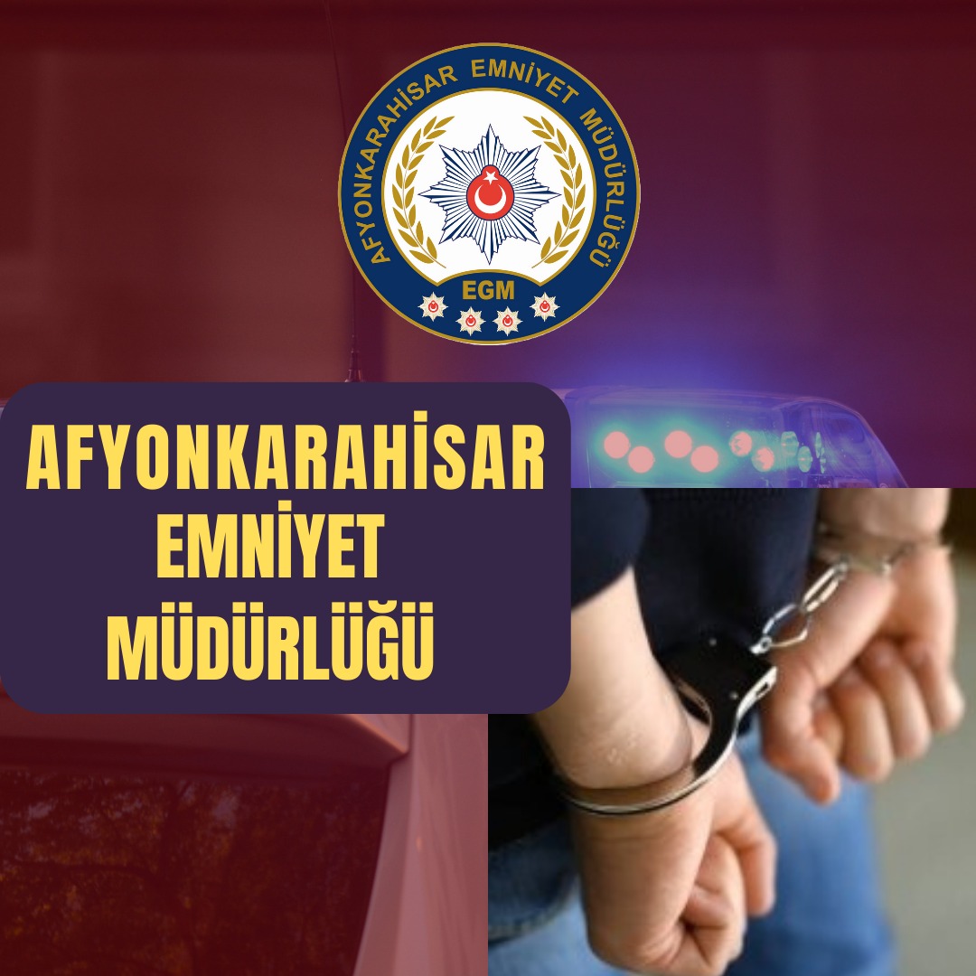 Afyon’da Aranan Şahıs Yakalandı: 3 Yıl 8 Ay Hapis Cezası Bulunan R.Ç. Cezaevine Teslim Edildi