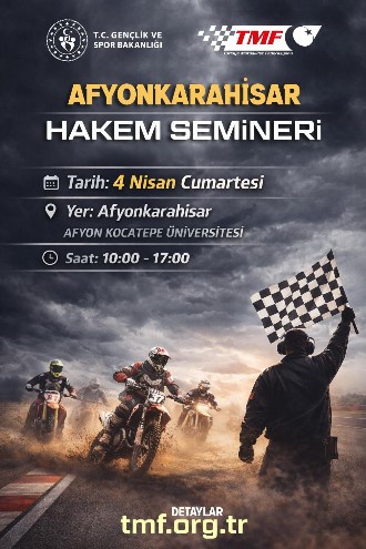 2026 Yılı Aday Hakem Kursu ve Lisans Yenileme Semineri Afyonkarahisar’da Düzenlenecek