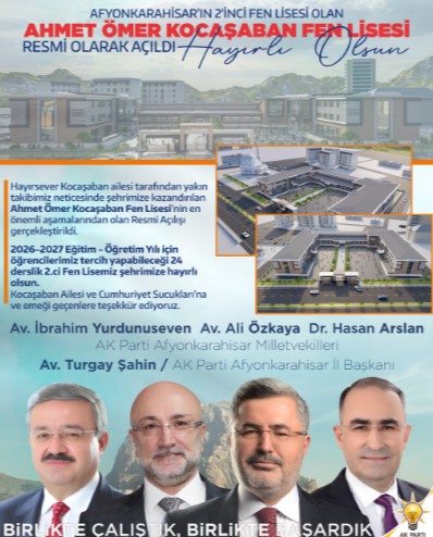 Afyonkarahisar’da eğitim yatırımlarına bir yenisi daha ekleniyor