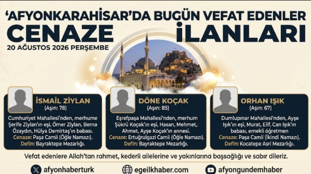 Afyonkarahisar Cenaze İlanları