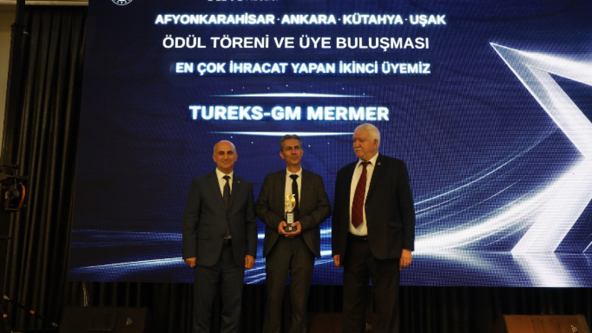Tureks’e Doğal Taş İhracatında 4 Ödül Birden