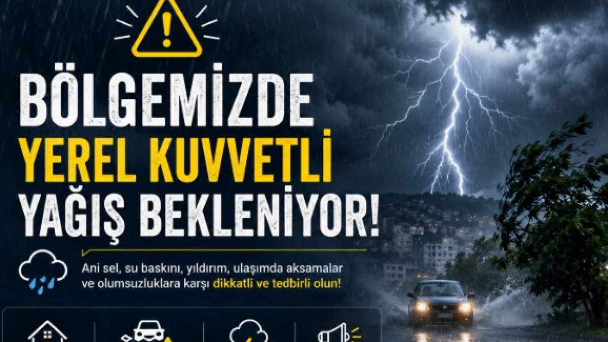 Bölgemizde Yerel Kuvvetli Yağış Bekleniyor!