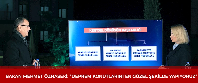 Bakan Özhaseki: En güzel deprem konutlarını yapıyoruz