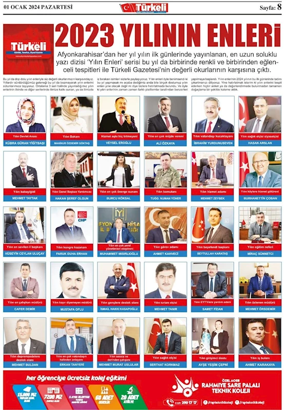 Afyonkarahisar MHP İl Başkanı Ahmet Kahveci, Türkeli Gazetesi