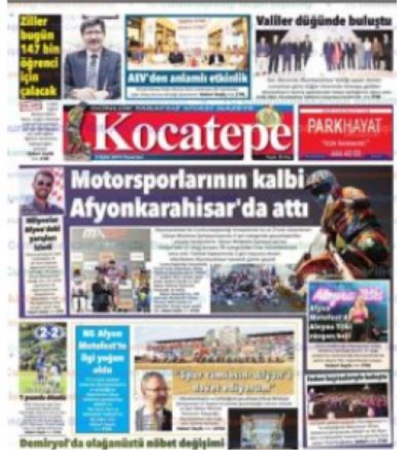 AFYONKARAHISARIN EN KÖKLÜ  GAZETESI KOCATEPE 56 YASINDA